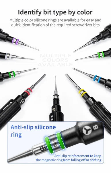 Screwdriver Head With Magnetic Anti-Slip Silicone Ring Mobile Phone Repair