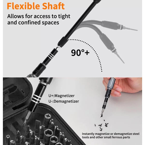 130 in 1 Precision Screwdriver Set Magnetic Bit Kit Precision Screwdriver Set