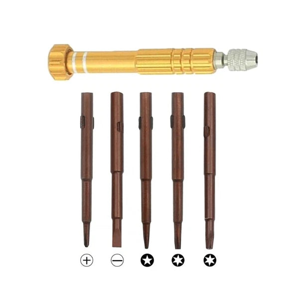 Miniature Precisions Screwdriver Set 5 in 1 Kit for Electronics Watches Glasses