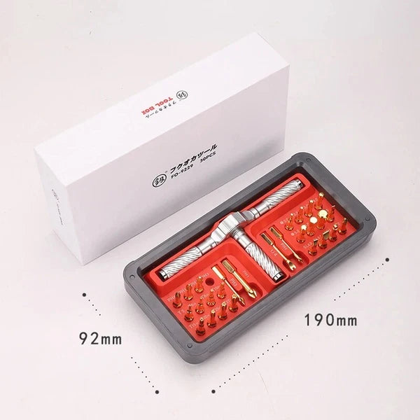 9229 Multi Ratchet Screwdriver Set Plum Hex Phillips Driver Multifunction