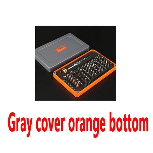 68-in-1 Orange Gray Box Chrome Vanadium Steel Screwdriver Set Precision