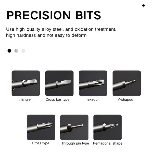 25 in 1 Screwdriver Set Precision Repair Mini Tool Kits with Black Leather Bag