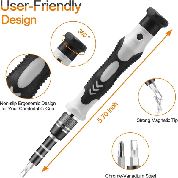 Precision Screwdriver Set, Professional Grade 115 in 1 Magnetic Repair Tool Kit