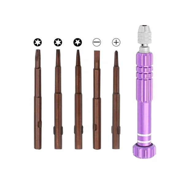 Miniature Precisions Screwdriver Set 5 in 1 Kit for Electronics Watches Glasses