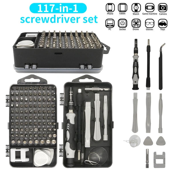 117 Pc Precision Screwdriver Set Tool Kit Torx For Laptop Watch Repair Tool Kit