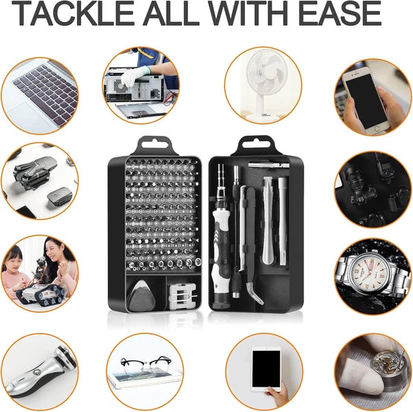 Precision Screwdriver Set, Professional Grade 115 in 1 Magnetic Repair Tool Kit