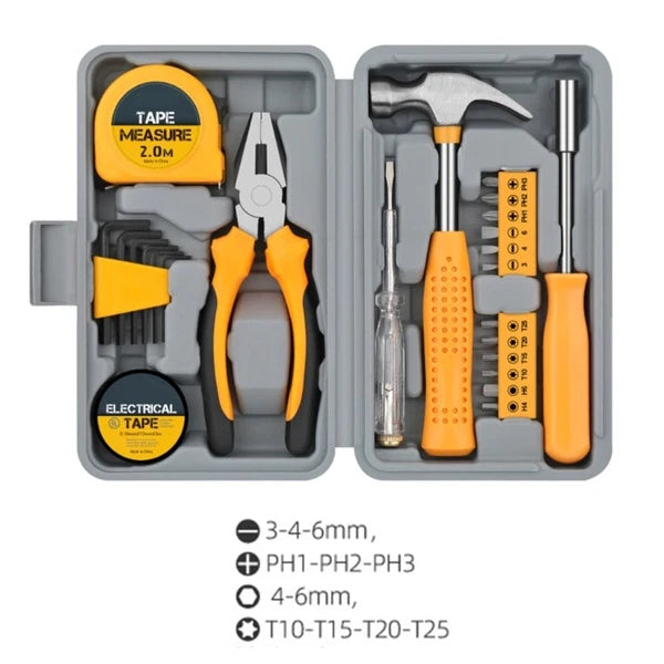 Multifunction Tool Set Heavy Duty Construction Compact Storage Ergonomic Design