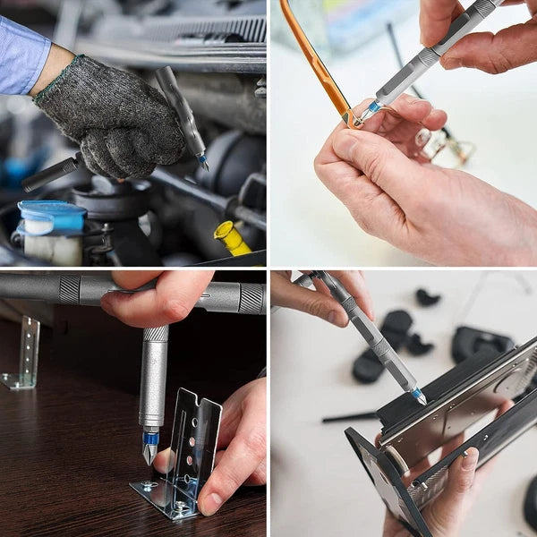 24-In-1 Ratchet Screwdriver Set, Magnetic Precision Bits with Detachable Hand...