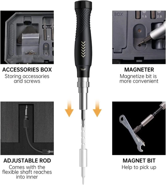 Professional Laptop and Mobile Repair Toolkit - 164pcs Precision Screwdrivers