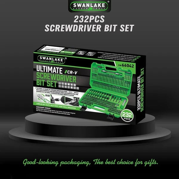 Professional Quality Chrome Vanadium Screwdriver Set - 232 Pieces for Every Task