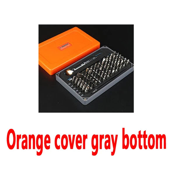68-in-1 Orange Gray Box Chrome Vanadium Steel Screwdriver Set Precision