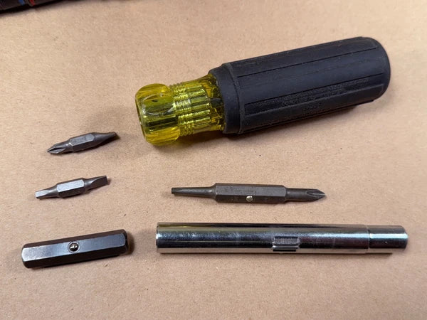 Used Klein Tools Multi Bit Screwdriver Nut Driver + Partial Flip Socket Set