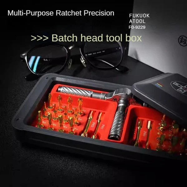 9229 Multi Ratchet Screwdriver Set Plum Hex Phillips Driver Multifunction