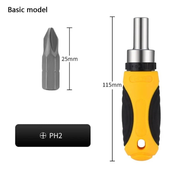 19-in-1 Ratchet Dual-purpose Screwdriver Set Cross Slotted Double-head Manual