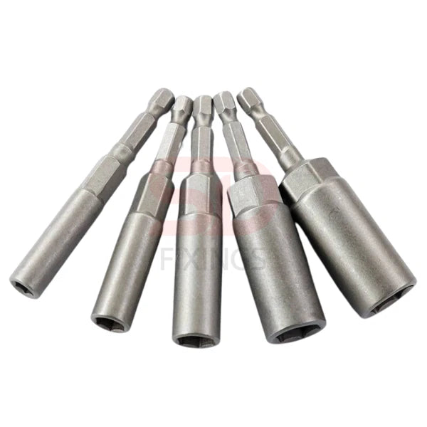 6-19mm Deep Bolt Nut Driver Bit Set 1/4" Hex Shank Impact Socket, Bolt Remover