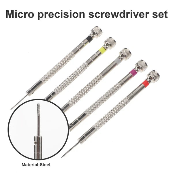 Flat Screwdriver Set Watch Fixing Tool Kit Eyeglass Repair Travel Tools