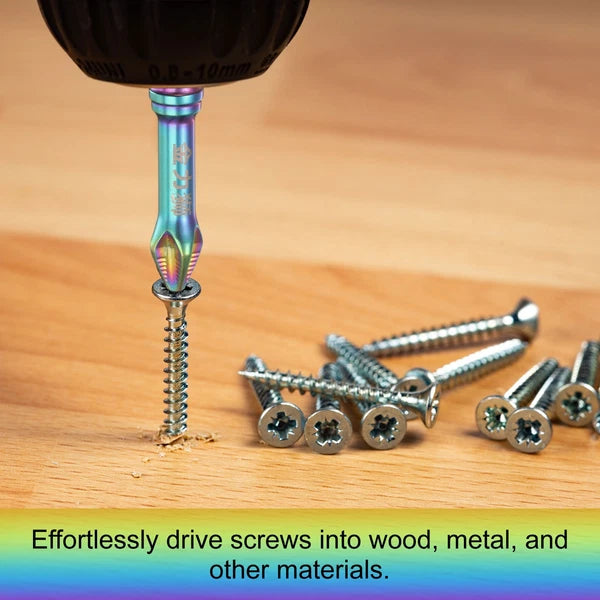 3pcs Anti Slip Phillips Screwdriver Bit Set PH2 1/4" Shank 2.6"/3.5"/6" Long