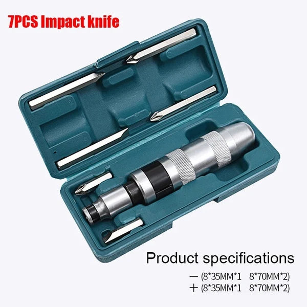 7PCS Impact Screwdriver Set Portable Heavy Duty Shock Screw Driver Chisel