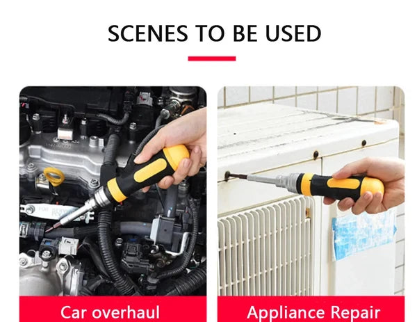 19-in-1 Ratchet Dual-purpose Screwdriver Set Cross Slotted Double-head Manual