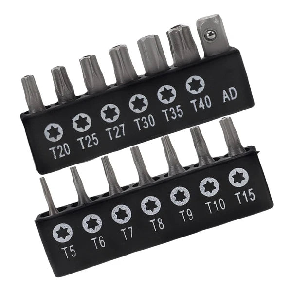 14 Pcs Screwdriver Set Tamper Resistant Fastener Bit Secure Star Bits