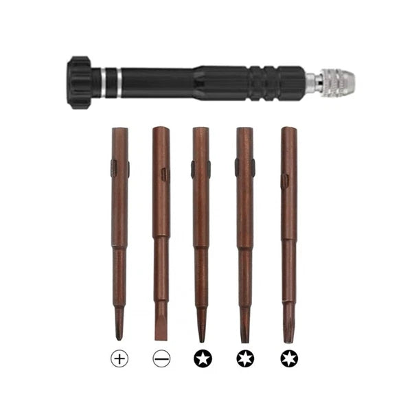 Miniature Precisions Screwdriver Set 5 in 1 Kit for Electronics Watches Glasses
