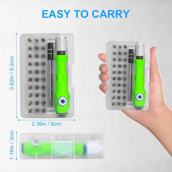 32-in-1 Zoikuloi Precision Screwdriver Set, Magnetic, for Glasses, Watches, Elec
