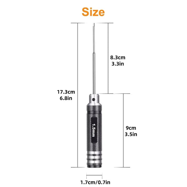 1.5mm / 2.0mm / 2.5mm / 3.0mm Hex Nut Screwdriver Set For RC cars Repair