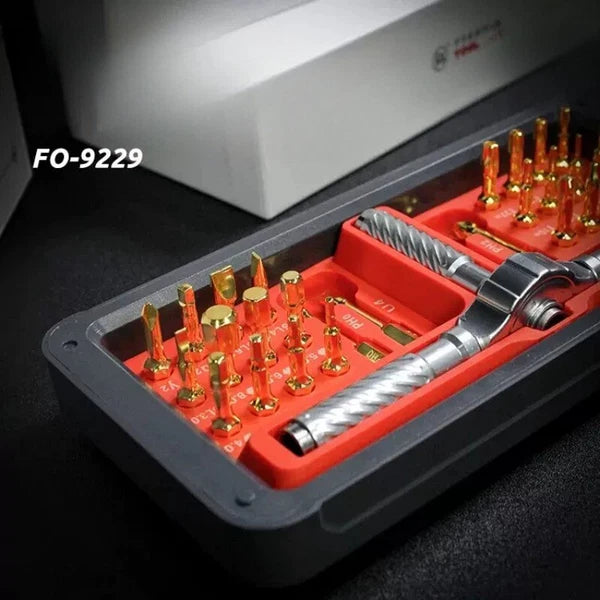 9229 Multi Ratchet Screwdriver Set Plum Hex Phillips Driver Multifunction