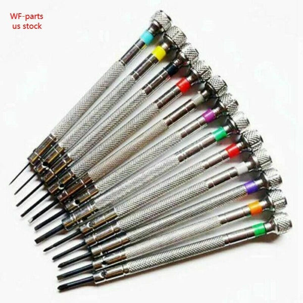 0.6Mm-2.0Mm 13Pcs New Watchmakers Screwdrivers Set Watch Glasses Flat Blade