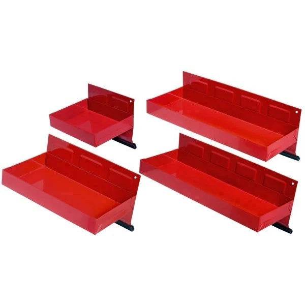 4pc Workshop Magnetic Tool Holder Shelves Parts Storage Tray Rack Set CT1345