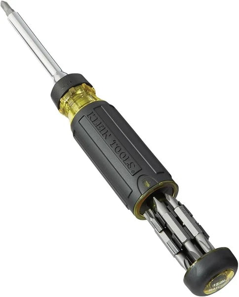 Versatile 15-in-1 Multi-Bit Ratcheting Screwdriver with On-board Storage