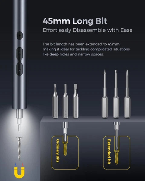 Mini Electric Screwdriver, 62 in 1 Cordless Precision Power Screwdriver Set with