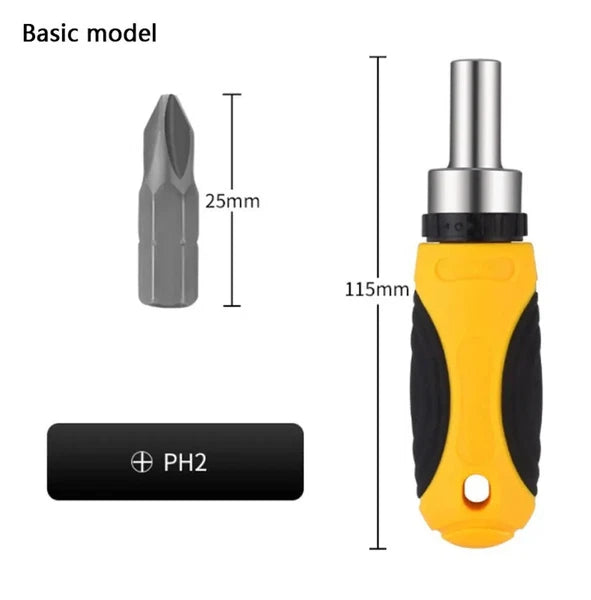 19-in-1 Ratchet Dual-purpose Screwdriver Set Cross Slotted Double-head Manual