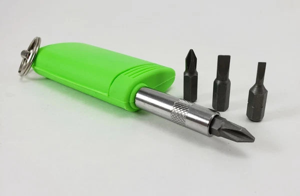 2 Boxer Tools 6 Pc Power Bit Driver Keychain, 2 Included Green & Pink