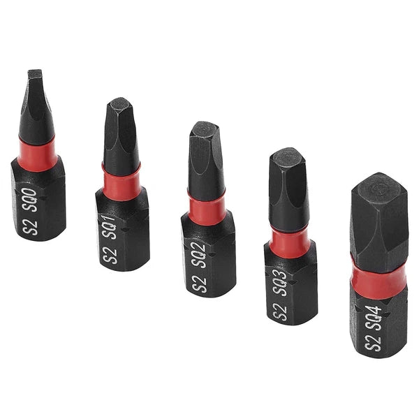 5PCS Robertson Square Drive Bits Premium S2 Alloy Steel Square Drill Bit Set ...