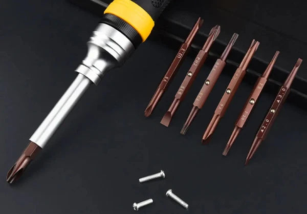 19-in-1 Ratchet Dual-purpose Screwdriver Set Cross Slotted Double-head Manual