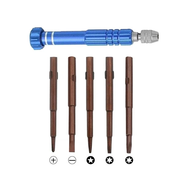 Miniature Precisions Screwdriver Set 5 in 1 Kit for Electronics Watches Glasses