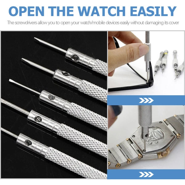 5PCS Precise Screwdrivers Watch Repair Tools Jewelry Screwdrivers Tools